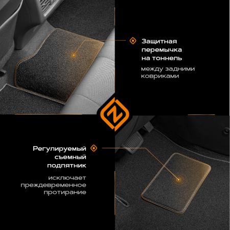 Коврики салона Rezkon текстильные для Renault Logan (2004-2014) № 2029015100