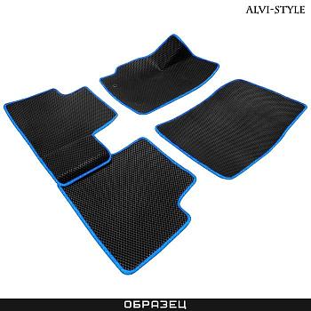 Коврики EVA салона для Renault Kaptur (2016-2023) с синим кантом № EVAST17-02BB1