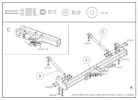 Фаркоп Galia для Renault Trafic (2002-2014) твердое крепление шара № N048A