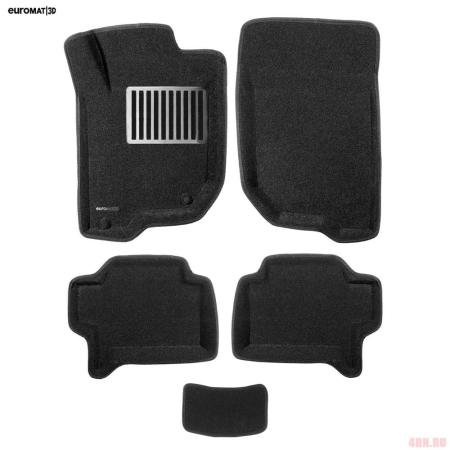 Коврики салона Euromat3D 3D Lux текстильные (Euro-standart) для Mitsubishi Pajero Sport (2008-2015) № EM3D-003612