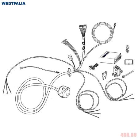 Универсальная электрика с блоком управления (7-pin) RENAULT Modus (2008-2012) № 300210300107