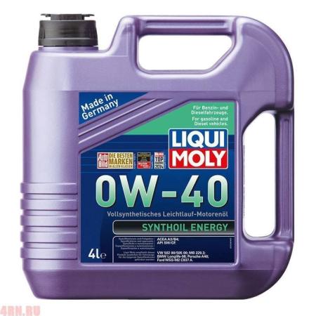 Масло LIQUI MOLY Synthoil Energy 0W40 A3/B4 моторное синтетическое 4л артикул 7536