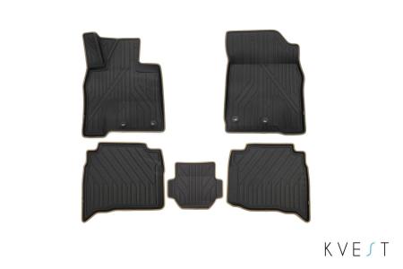 Коврики в салон 3D Kvest для Lexus LX (2015-2021) серые № KVESTLEX00002Kg2