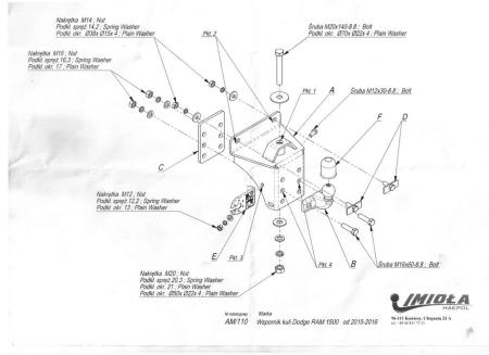 Фаркоп Imiola Dodge Ram № AM.110