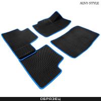 Коврики EVA салона для Volkswagen Polo (2010-2020) с синим кантом № EVAST20-01BB1