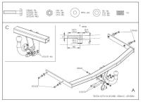 Фаркоп Galia для Skoda Octavia A5 седан, универсал (кол. база 2575 и 2578мм) (2004-2013) № S086A