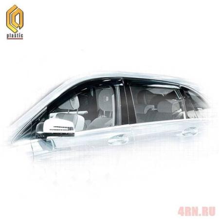 Дефлекторы окон CA Plastic Classic полупрозрачные для Mercedes B-Class (W246) (2011-2018) № 2010030308869