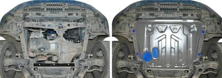 Защита двигателя и КПП для Toyota Auris (2012-2015) увеличенная № 333.5773.1