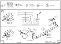 Фаркоп Galia быстросъемный для Toyota Avensis (2003-2009) № T066C