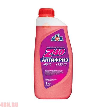 Антифриз AGA Z-40 готовый -40C красный 1 кг 54 артикул AGA001Z