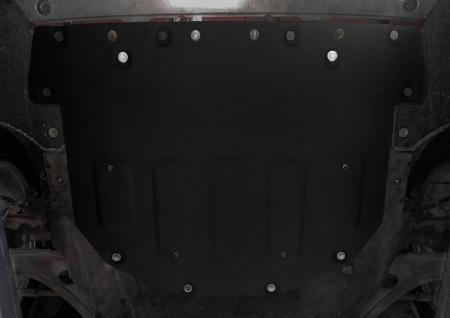 Защита двигателя и КПП для Land Rover Range Rover Evoque (2018-2025) без крепежа, черная № 3.3130.1