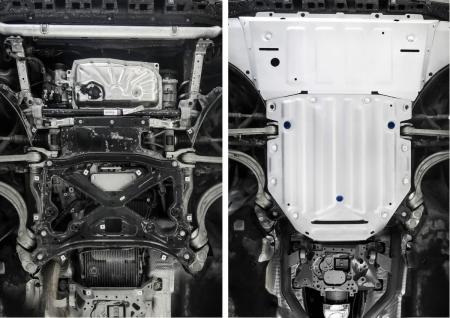 Защита двигателя и КПП для Audi Q8 (2018-2025) 2 части № K333.0330.1