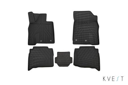 Коврики в салон 3D Kvest для Lexus LX (2015-2021) серые № KVESTLEX00002Kg1