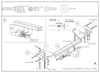 Фаркоп Galia для Hyundai Tucson (2004-2010) № H070A