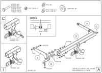 Фаркоп Galia быстросъемный для Chevrolet Captiva (2006-2013) № C060C