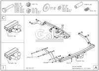 Фаркоп Galia быстросъемный для Renault Dokker (2017-2021) № D045C