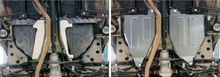 Защита топливного бака для Nissan Murano (2007-2025) 2 части № 333.4159.1