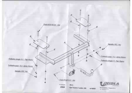 Фаркоп Imiola для Opel Vectra C хэтчбек, седан (2002-2008) № O.026