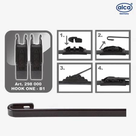 Щетки стеклоочистителя зимние Alca Winter каркасные для Kia Soul (2014-2019) № 074000+070000