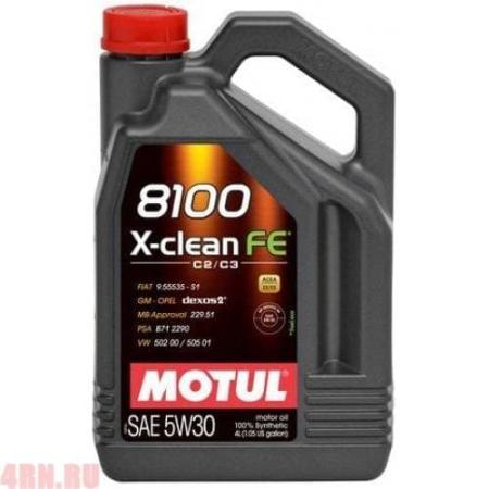 Масло Motul 8100 X-clean FE 5W30 моторное синтетическое 4 л