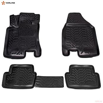 Коврики салона (3D с подпятником) для Nissan Qashqai (2007-2014) с высоким бортом № ACM-PS-89