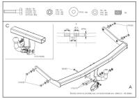 Фаркоп Galia для Volkswagen Golf 4 универсал 4WD (1999-2003) № S087A