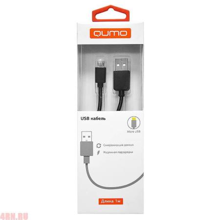 Кабель передачи данных Qumo, USB-Micro USB, круглый, белый № 20512