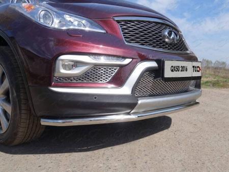 Накладки на противотуманные фары (лист) для Infiniti QX50 (2016-2017) № INFQX5016-02