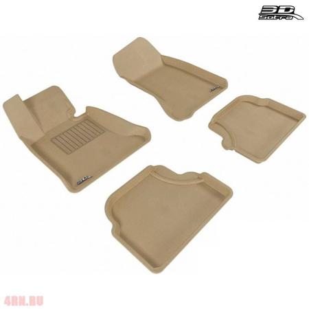 Коврики салона Sotra Liner 3D Lux бежевые для BMW 5-Серия E60 седан (2004-2010) № STR74-00060