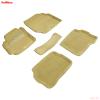 Коврики салона 3D текстильные для Nissan Almera Classic (2006-2013) бежевые № 84740