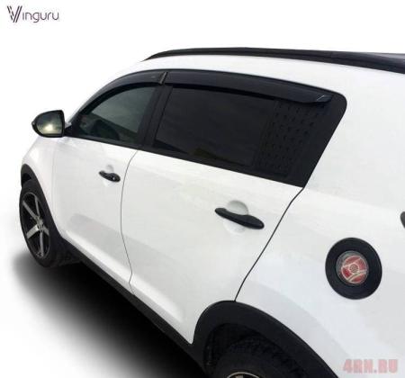 Дефлекторы боковых окон Vinguru для Kia Sportage (2010-2015) № AFV28210