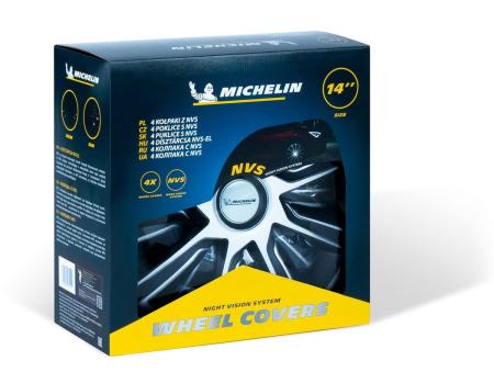 Колпаки колесные MICHELIN 14", "49 Верон", серебристо-черные, 4 шт. № 300721