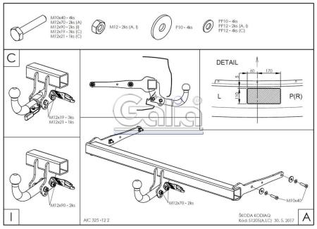 Фаркоп Galia для Skoda Kоdiaq № S120A