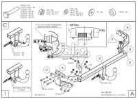 Фаркоп Galia для Kia Stinger (2018-2024) твердое крепление шара № K045A