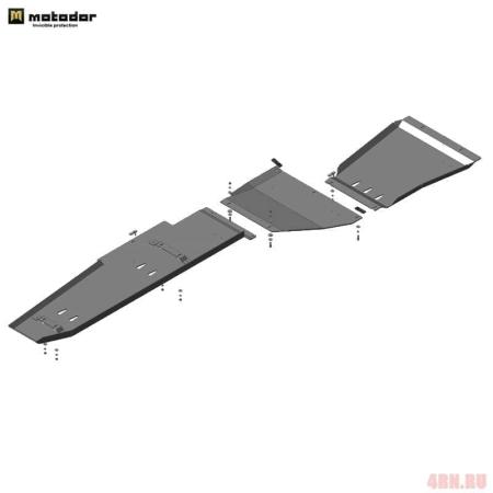 Защита бензобака, раздаточной коробки для Ford F-150 Raptor (2010-2020) № 30707