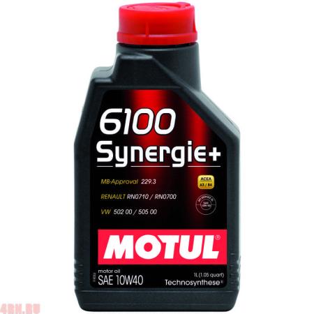 Масло Motul 6100 Synergie+ 10W40 A3/B4 моторное полусинтетическое 1л