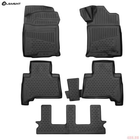 Коврики 3D салона для Toyota Land Cruiser Prado 150 (2009-2017) 5шт. № ELEMENT3DA0N028210